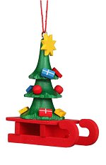 Small Sled Xmas Tree<br>Ulbricht Ornament